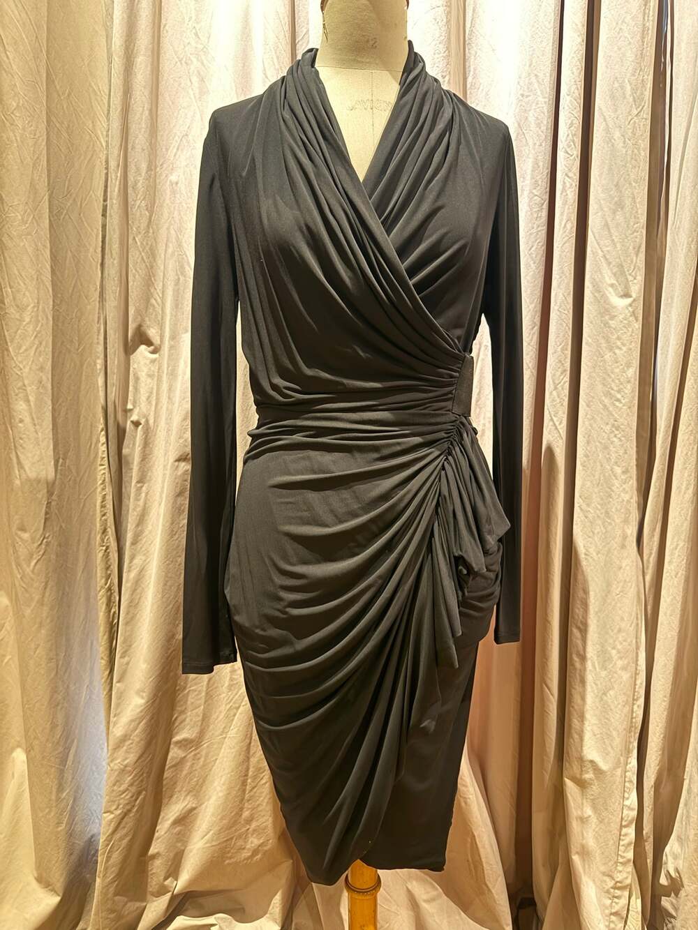 Allsaints Spitalfields Iconic Draped Wrap dress US 8 new with tags!